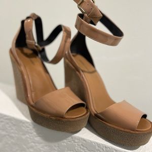 Pierre Hardy Tan Wedge Sandals